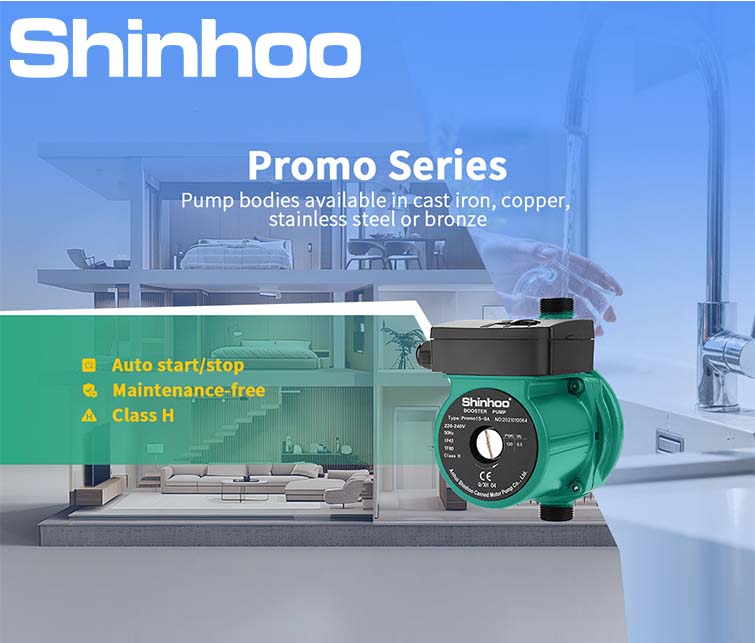 Pompa Booster per Acqua Calda Domestica Shinhoo Promo Series | Avvio Automatico, Soluzione Senza Manutenzione