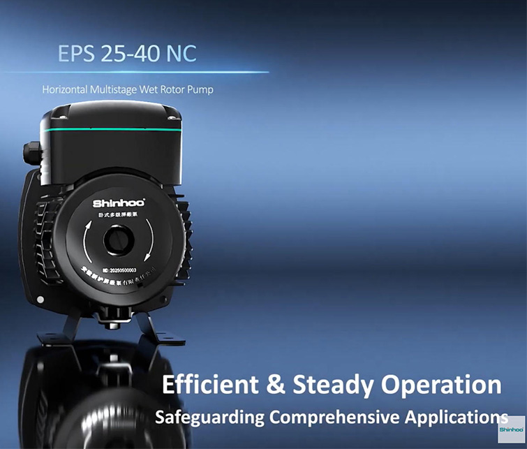 Shinhoo EPS25-40NC: Pompa orizzontale multistadio a rotore bagnato efficiente e affidabile