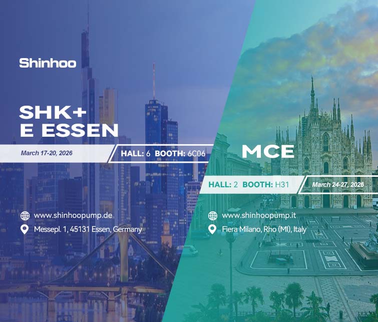 Shinhoo a SHK Essen 2026 & MCE Milano 2026